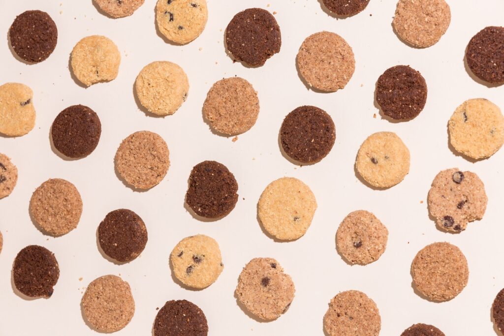 Cookies op een bakplaat